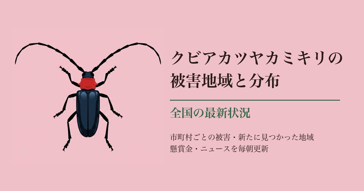 クビアカのいま クビアカツヤカミキリの被害地域と分布 全国の最新状況（毎朝更新）